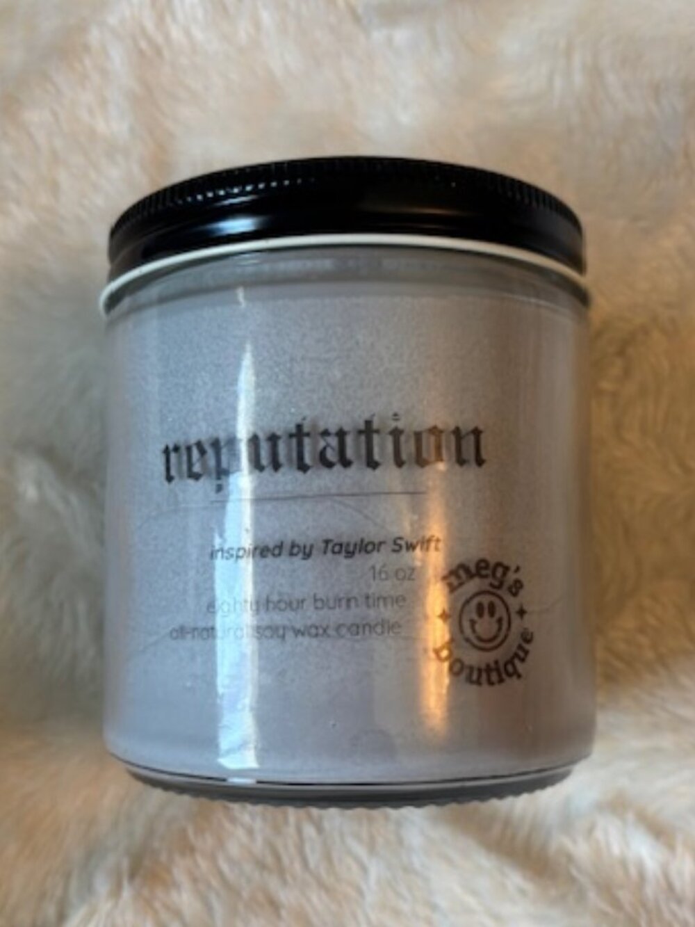 Reputation Inspired Soy Candle 16 oz Jar Taylor Swift Inspired 80 Hour Burn Time